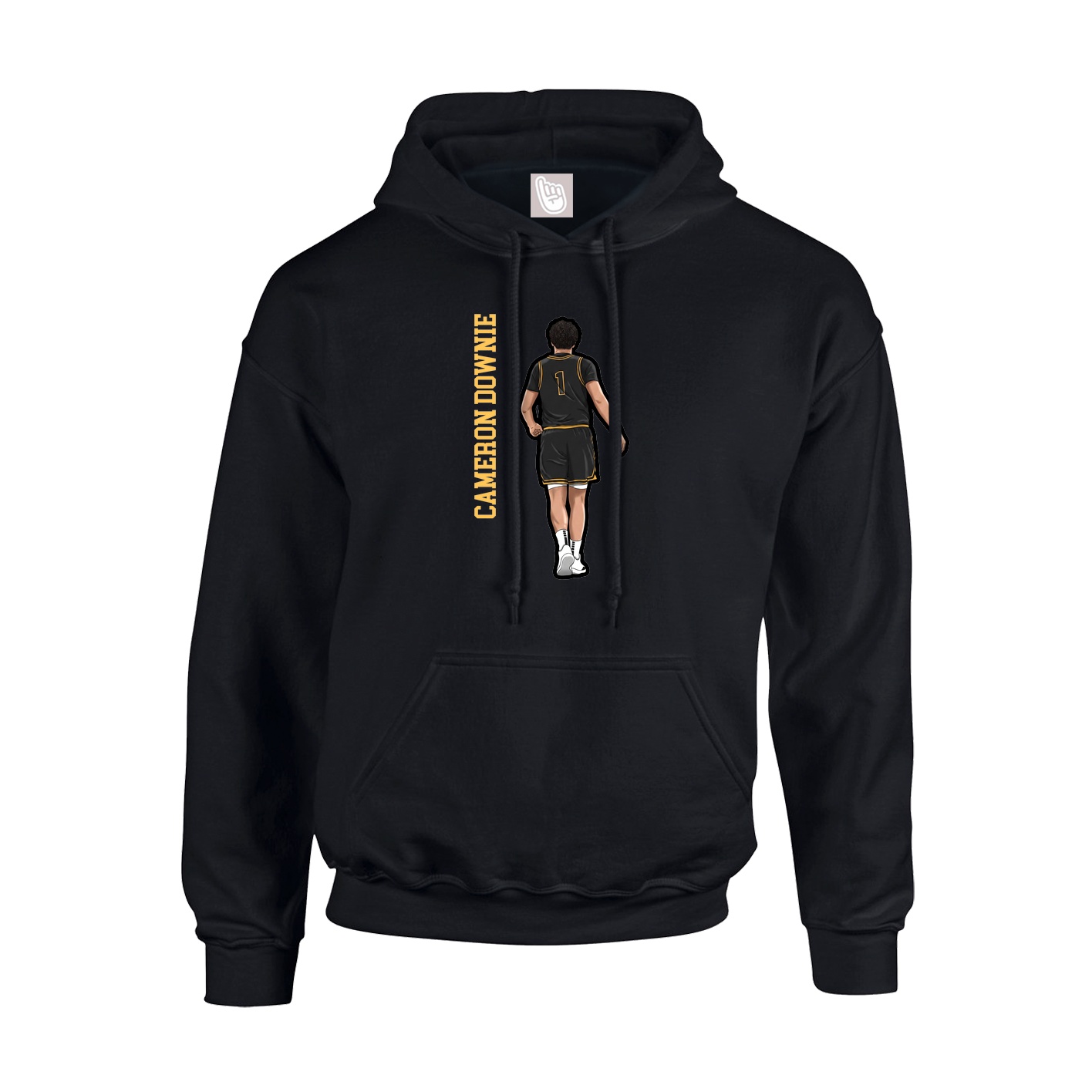 Youth Hoodie — Name Vertical in Black