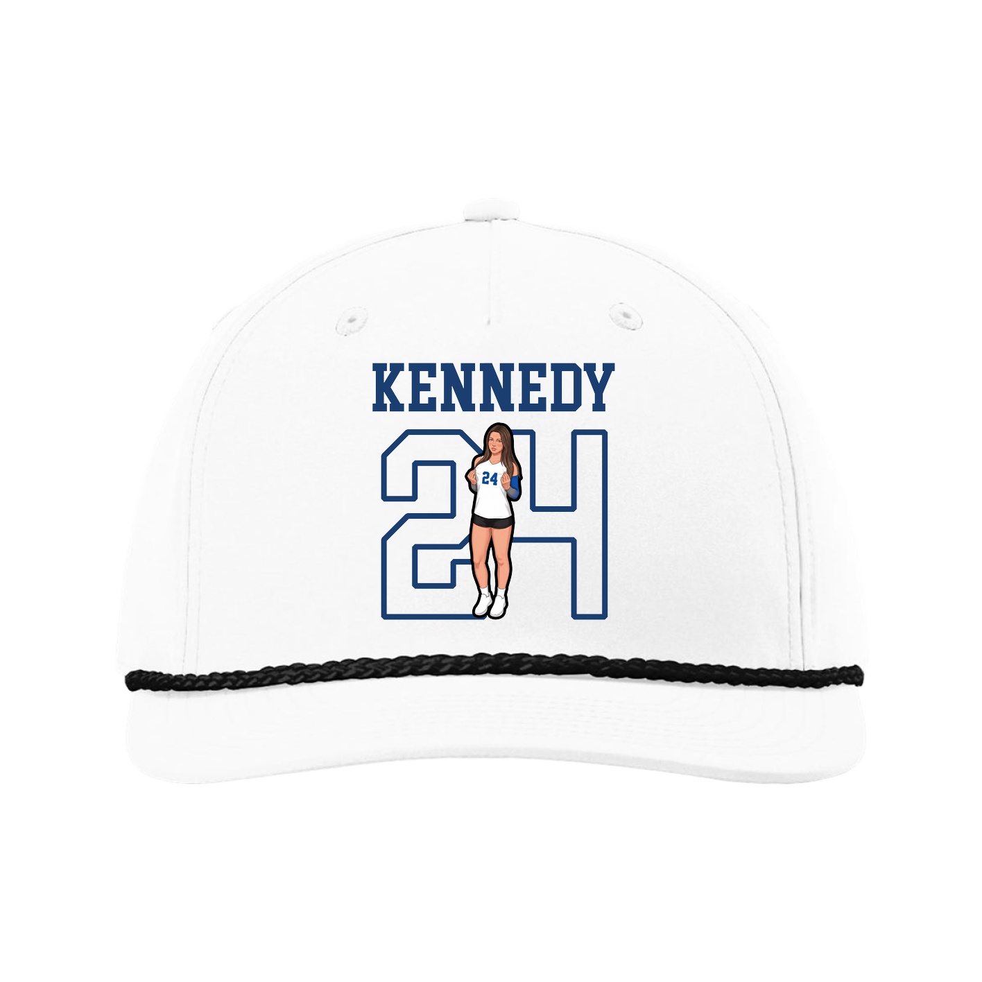 Five-Panel Classic Rope Cap — Shirsey in White