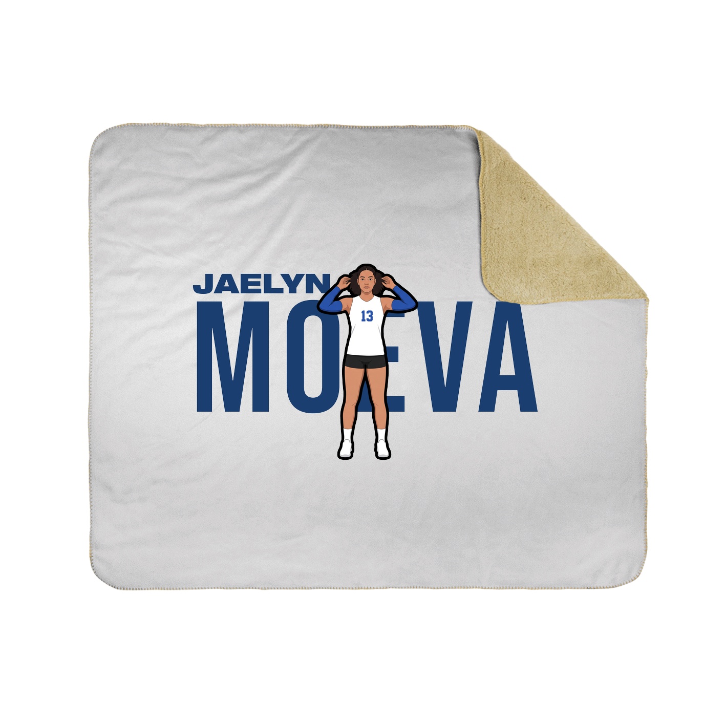 Throw Blanket — Player Name in White