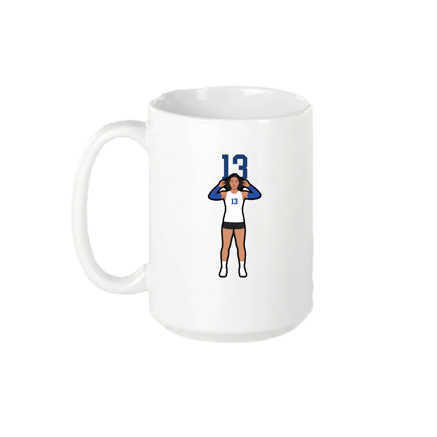 15oz Coffee Mug — Number Top in White