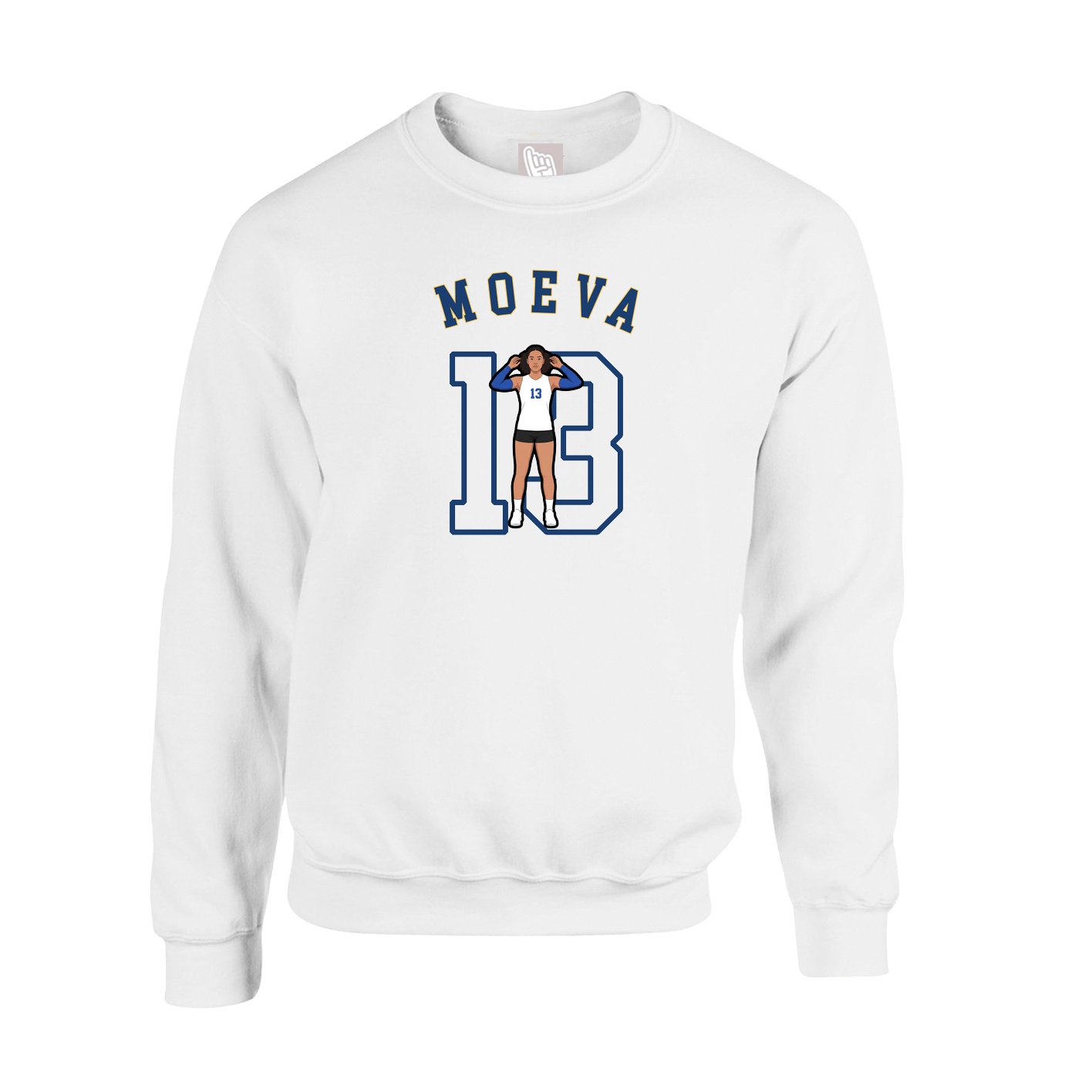 Fleece Crew — Shirsey Arch in White