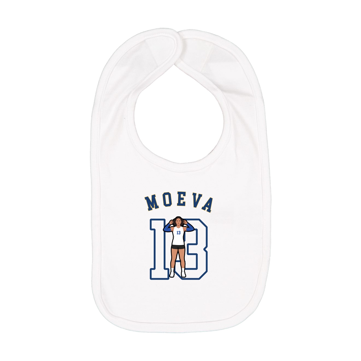 Infant Bib — Shirsey Arch in White