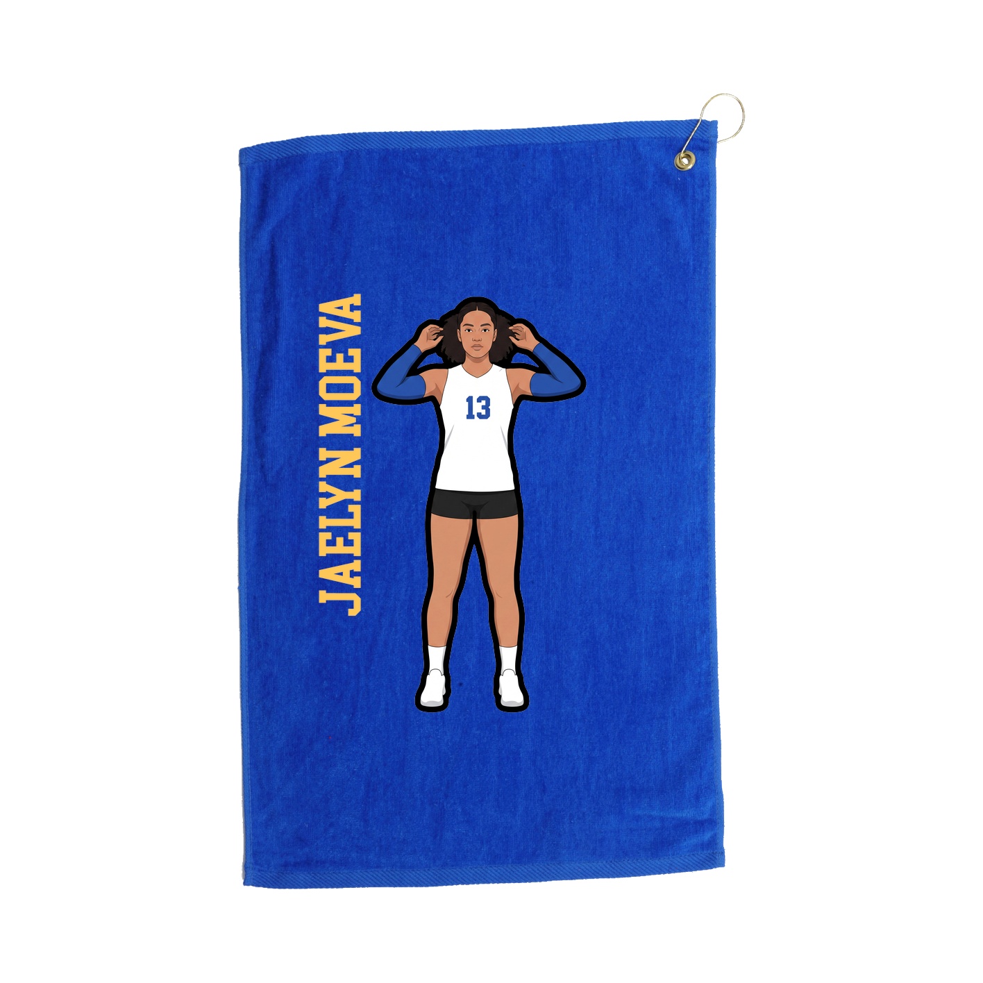 Golf Towel — Name Vertical in Royal