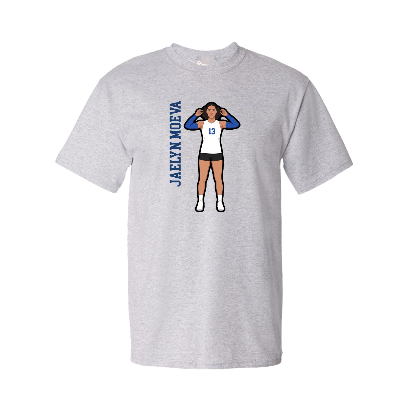 Tee — Name Vertical in Grey