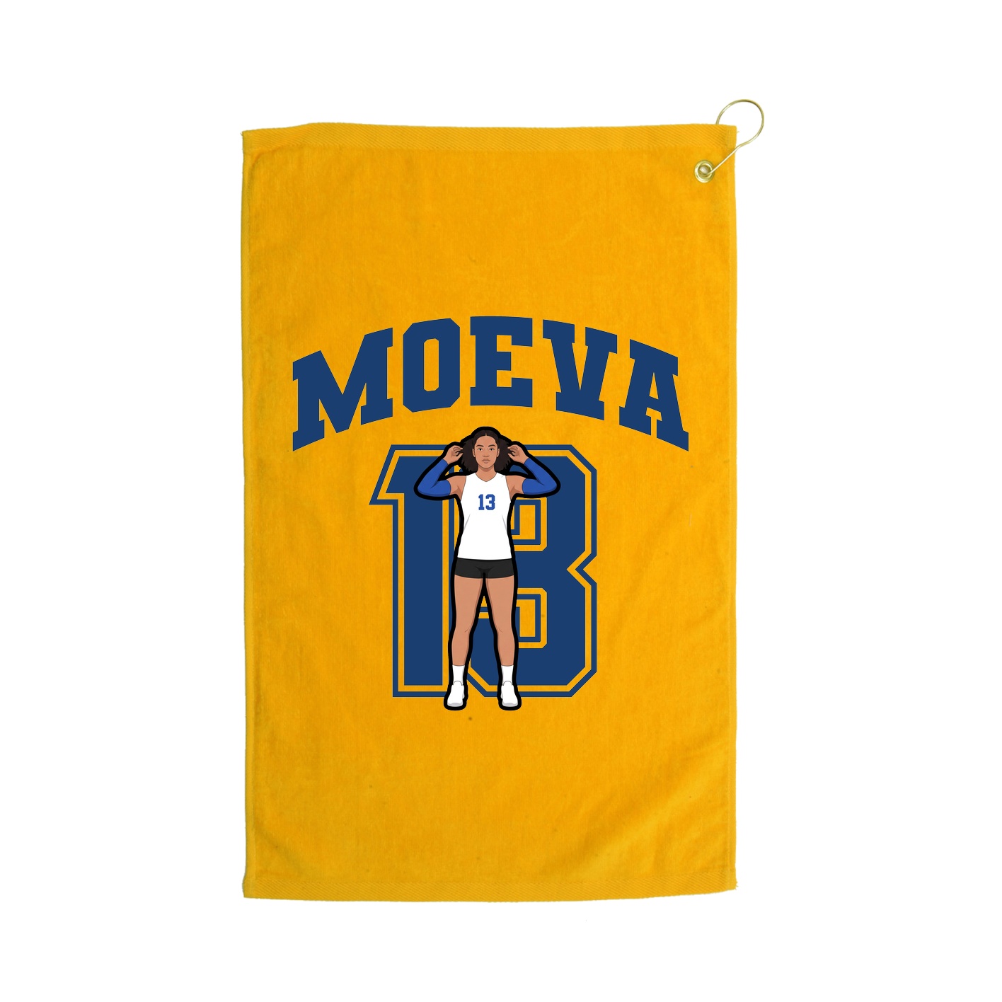Golf Towel — Number in Gold