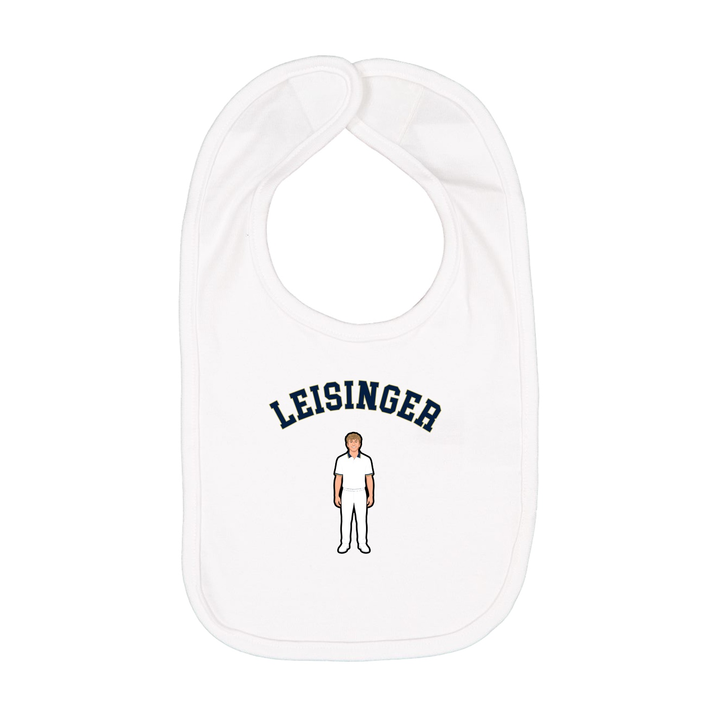 Infant Bib — Shirsey Arch in White