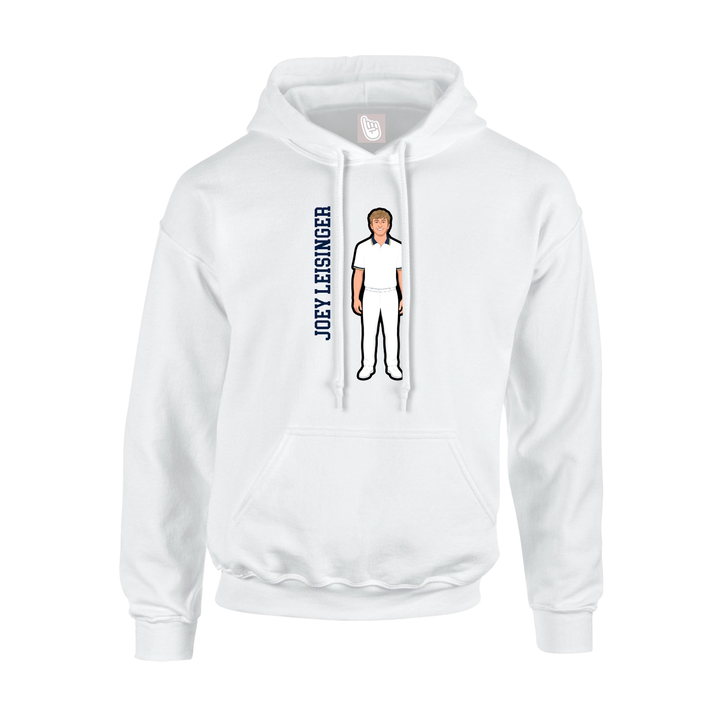 Youth Hoodie — Name Vertical in White