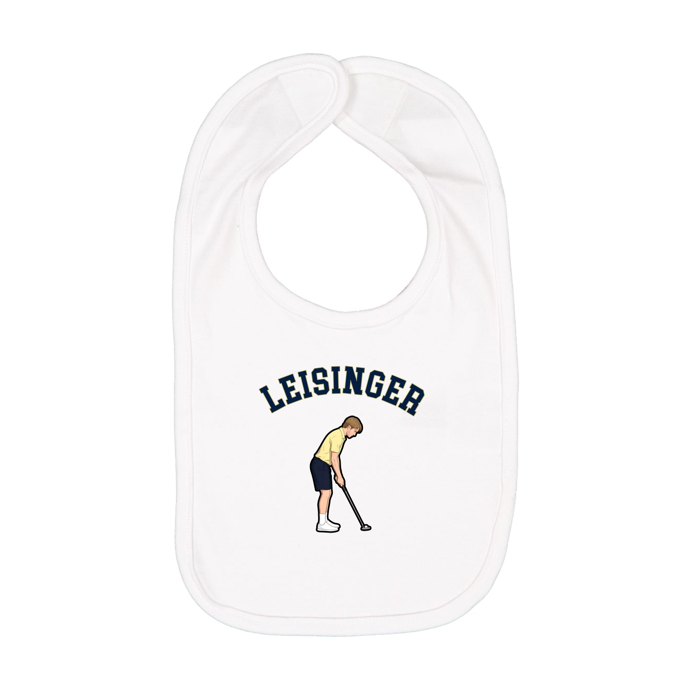 Infant Bib — Shirsey Arch in White