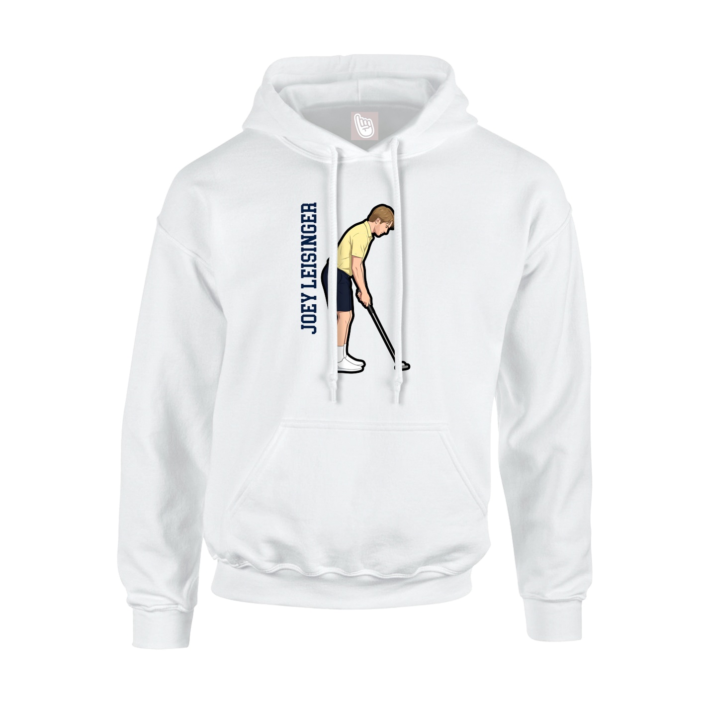 Hoodie — Name Vertical in White