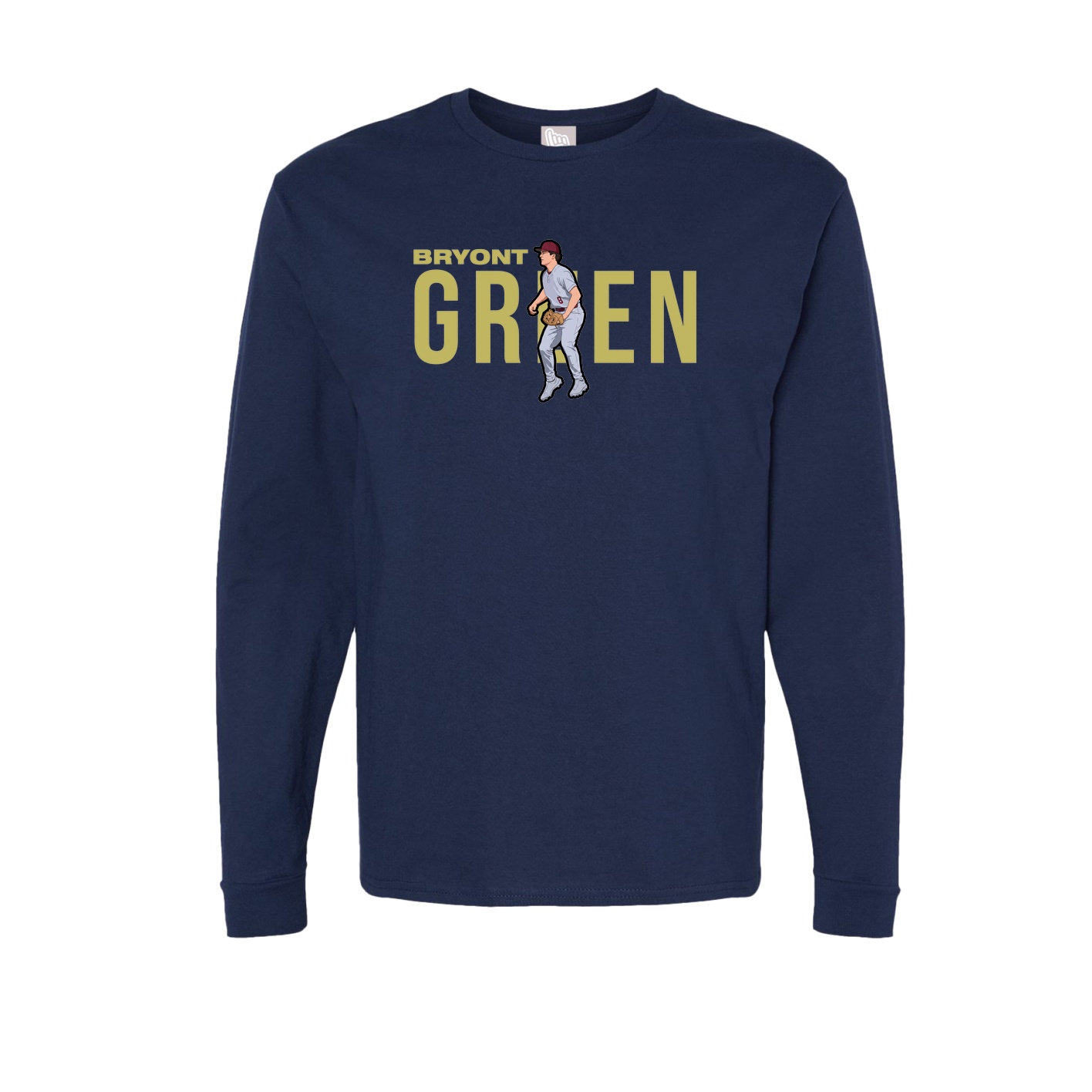 Long Sleeve Tee — Player Name in Navy