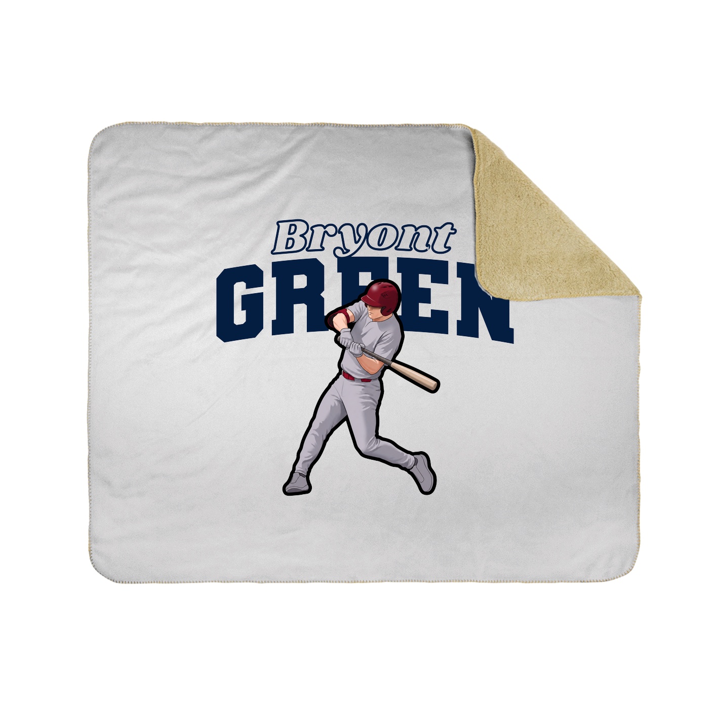 Throw Blanket — Name Arch in White