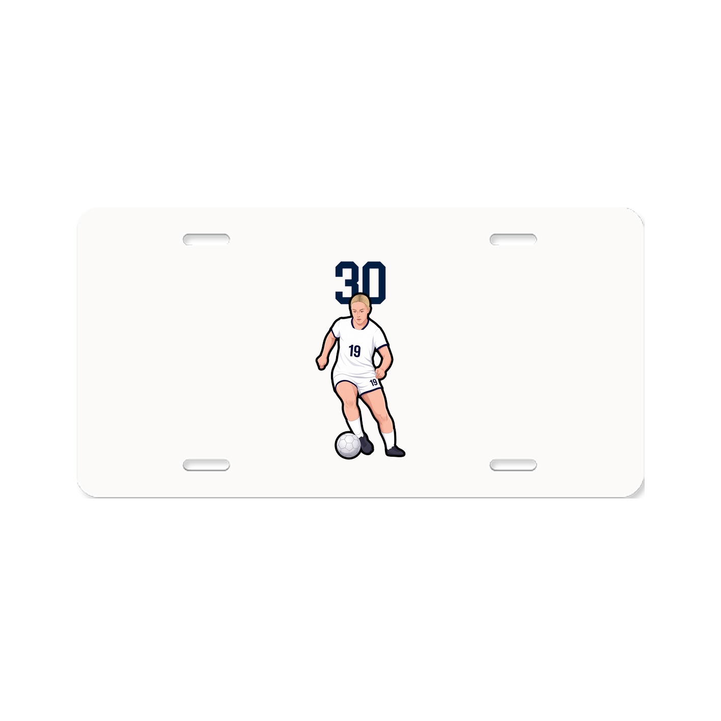 License Plate — Number Top in Classic