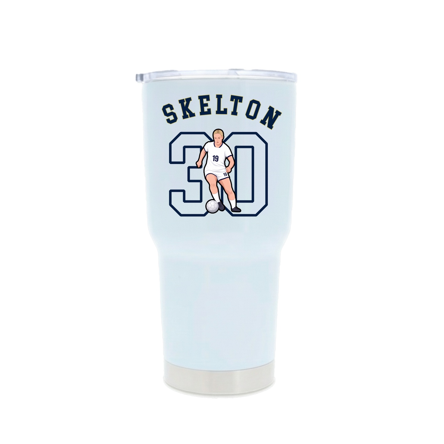 30oz Stainless Steel Tumbler — Shirsey Arch in White