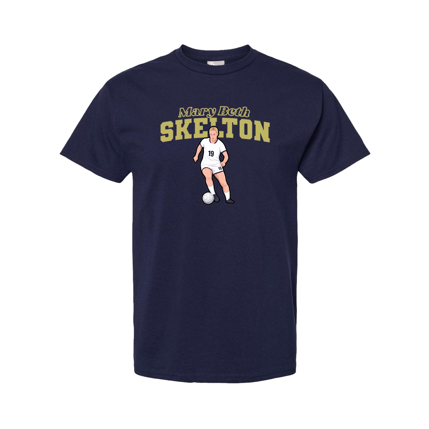 Youth Tee — Name Arch in Navy
