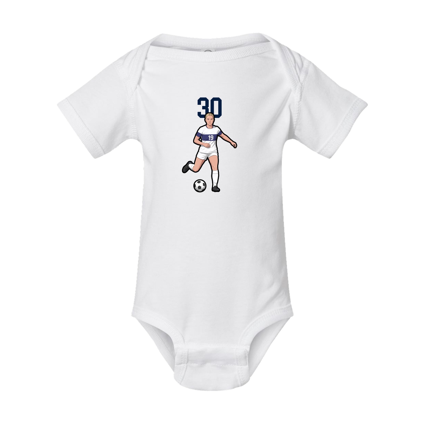 Baby Onesie — Number Top in White