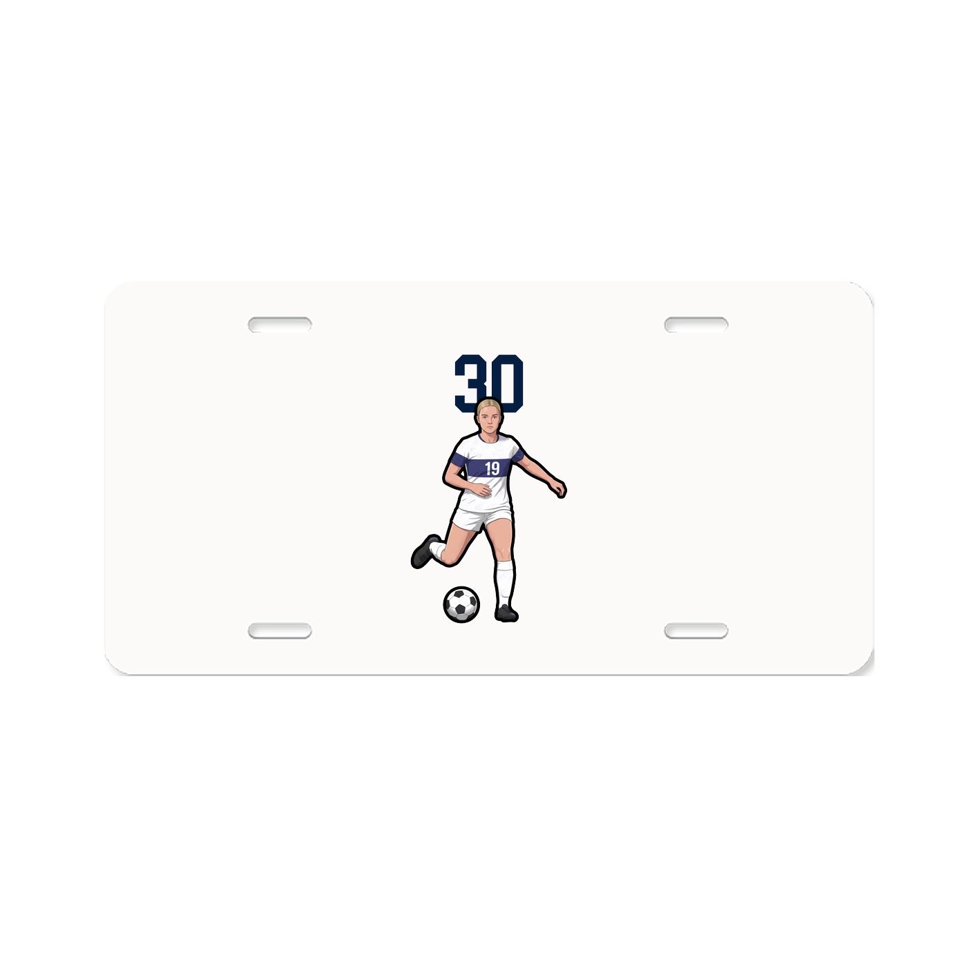 License Plate — Number Top in Classic