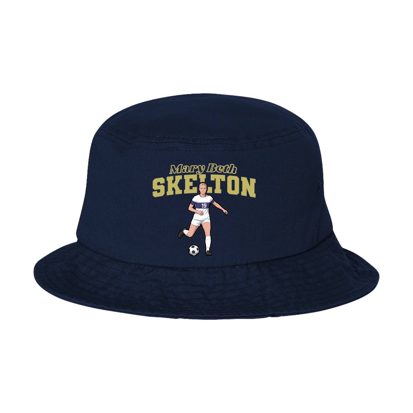 Bucket Cap — Name Arch in Navy
