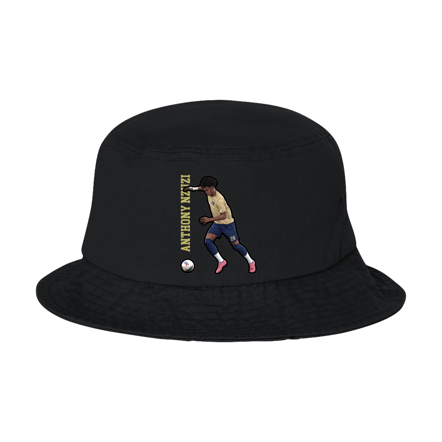 Bucket Cap — Name Vertical in Black