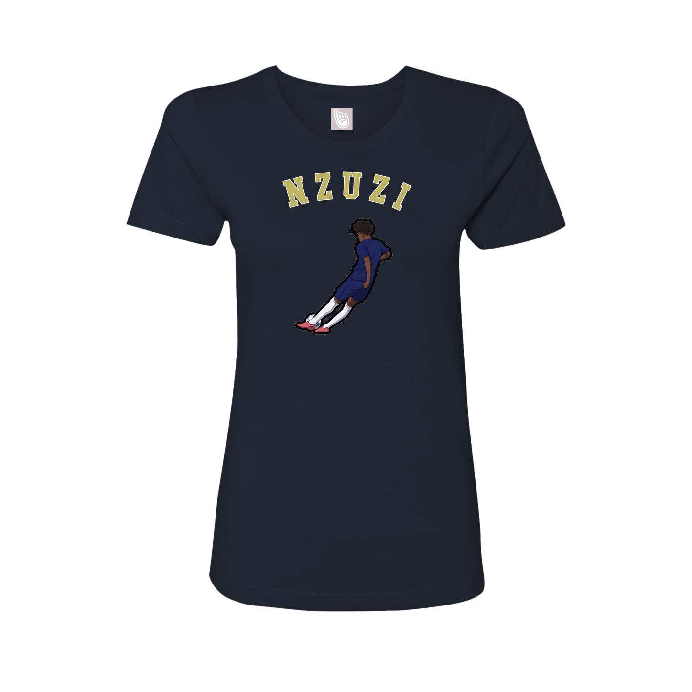 Fitted Women's Tee — Shirsey Arch in Navy