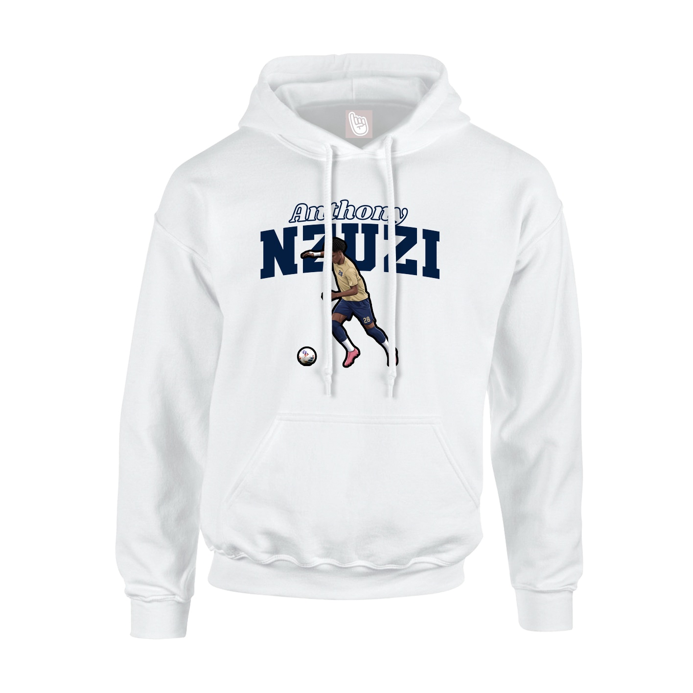 Hoodie — Name Arch in White
