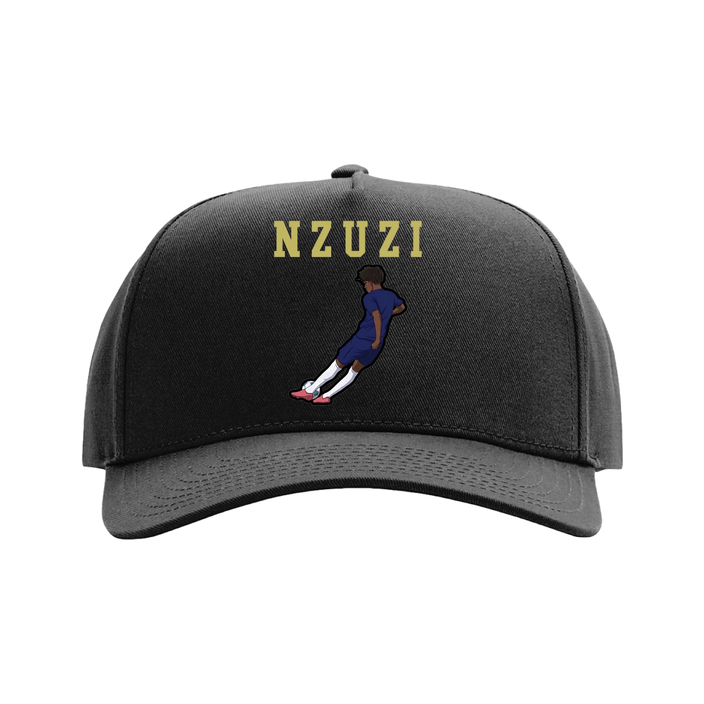 Full Fabric Five-Panel Champ Cap — Shirsey in Black