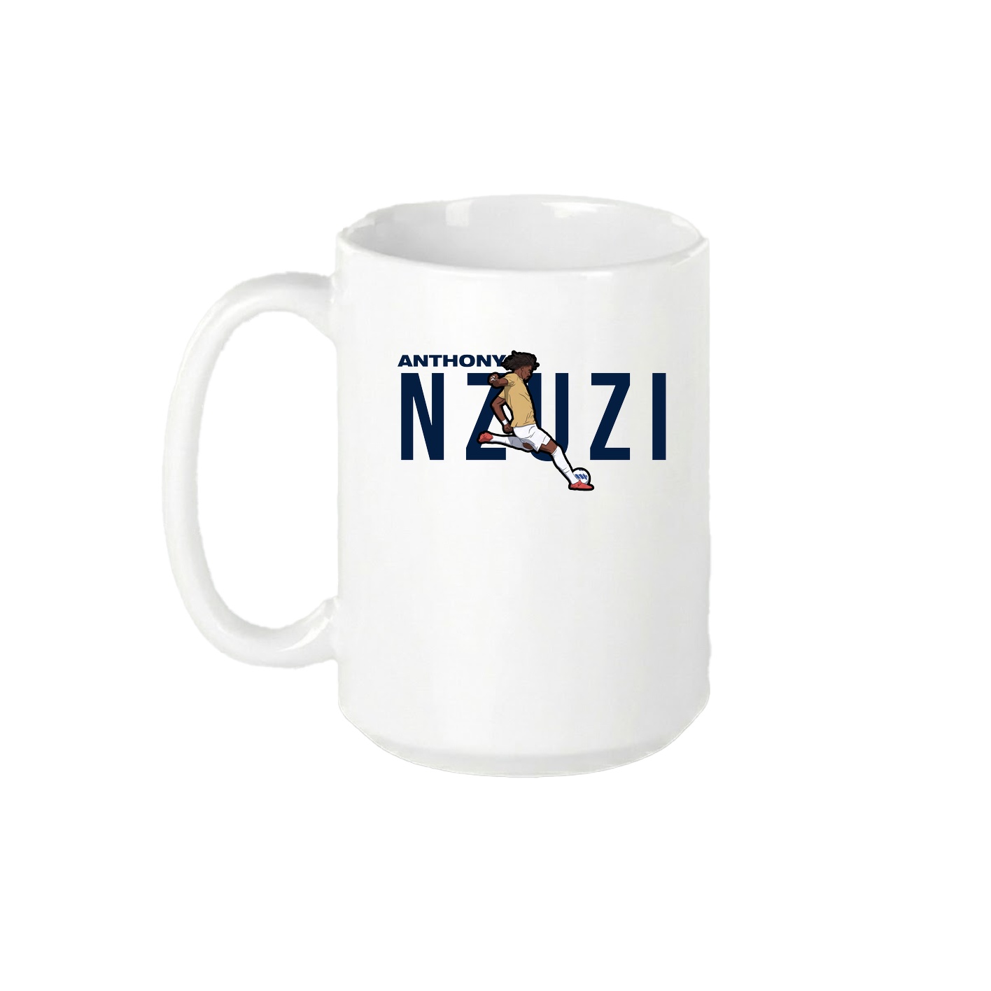 15oz Coffee Mug — Player Name in White