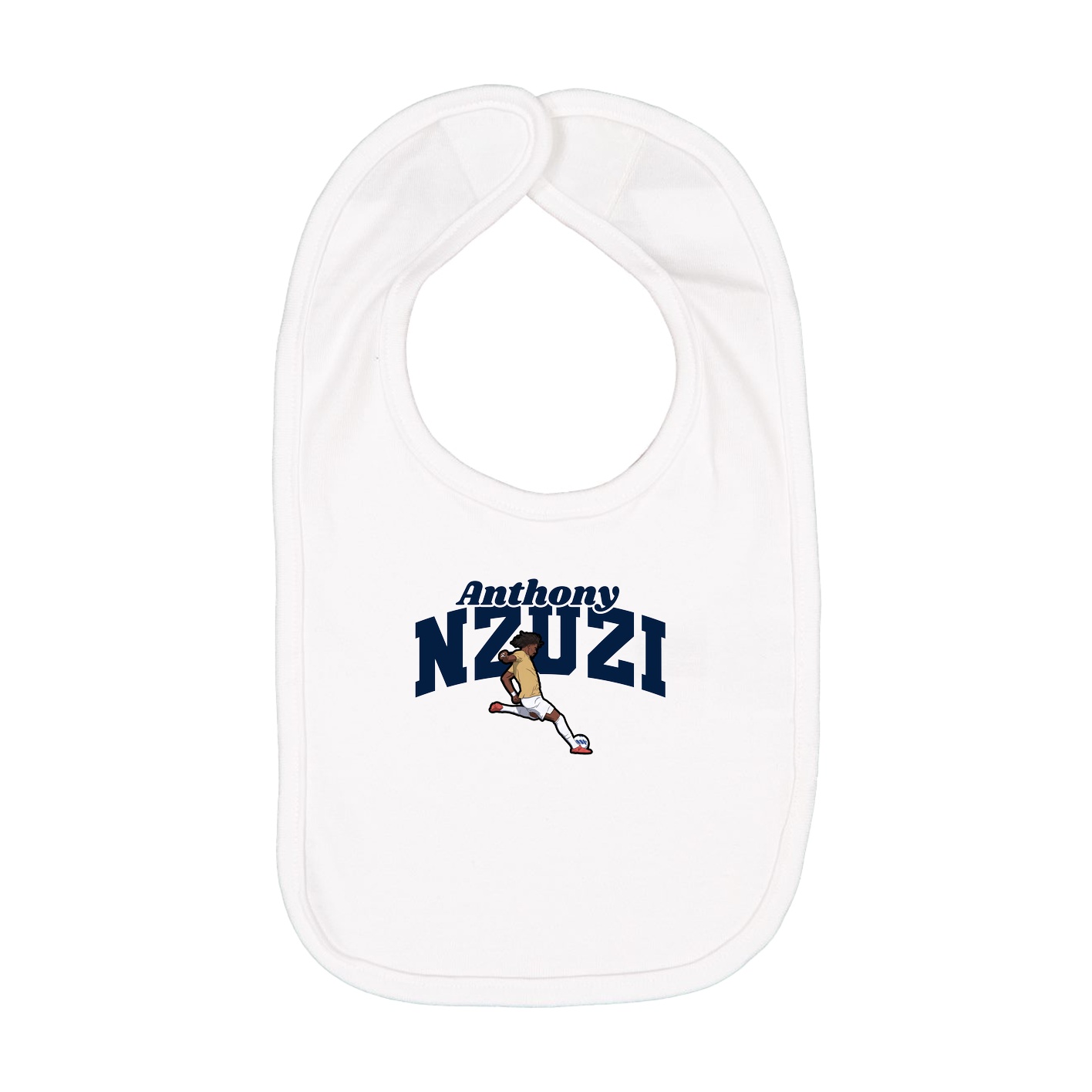 Infant Bib — Signature Arch in White