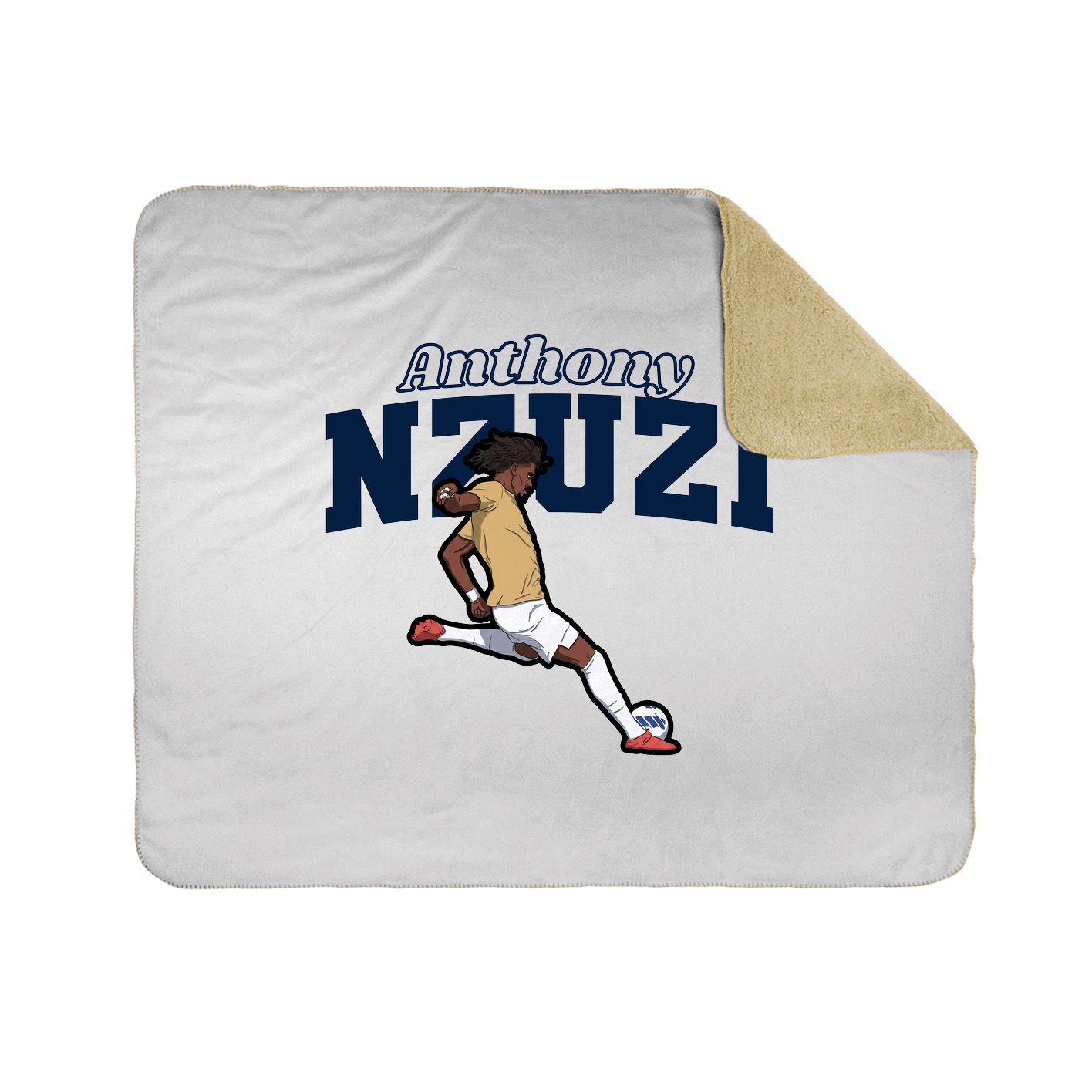 Throw Blanket — Name Arch in White