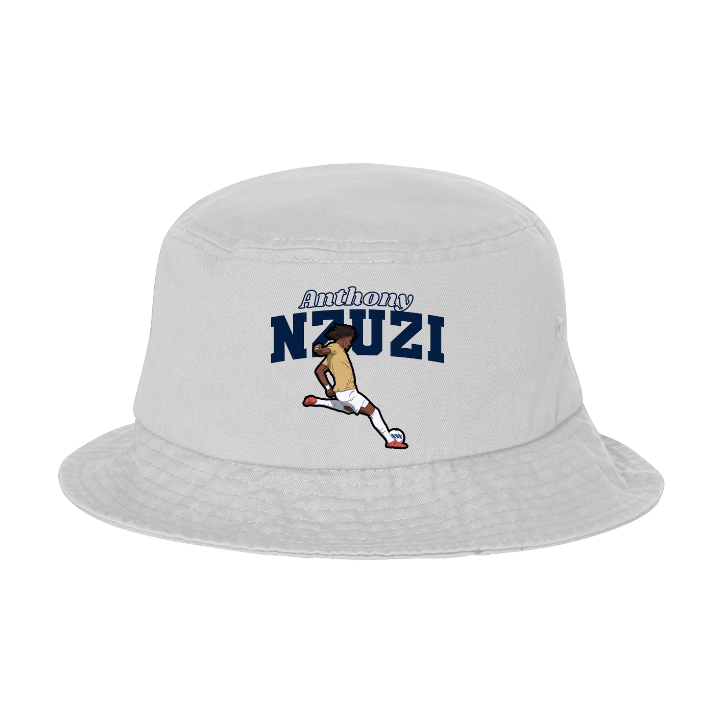 Bucket Cap — Name Arch in White