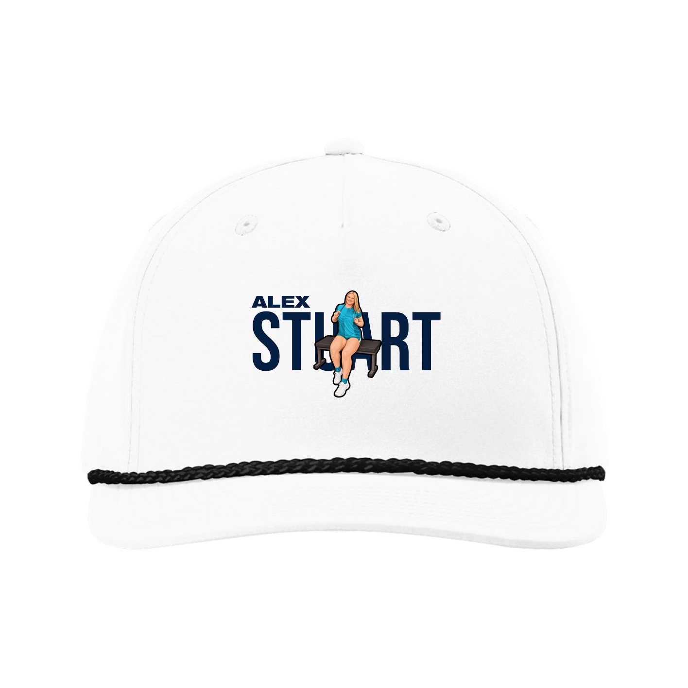 Five-Panel Classic Rope Cap — Player Name in White
