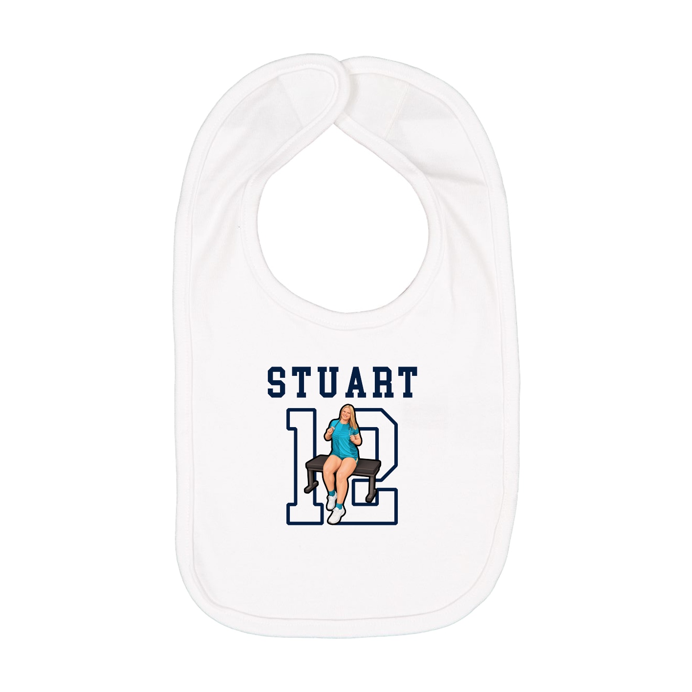 Infant Bib — Shirsey in White