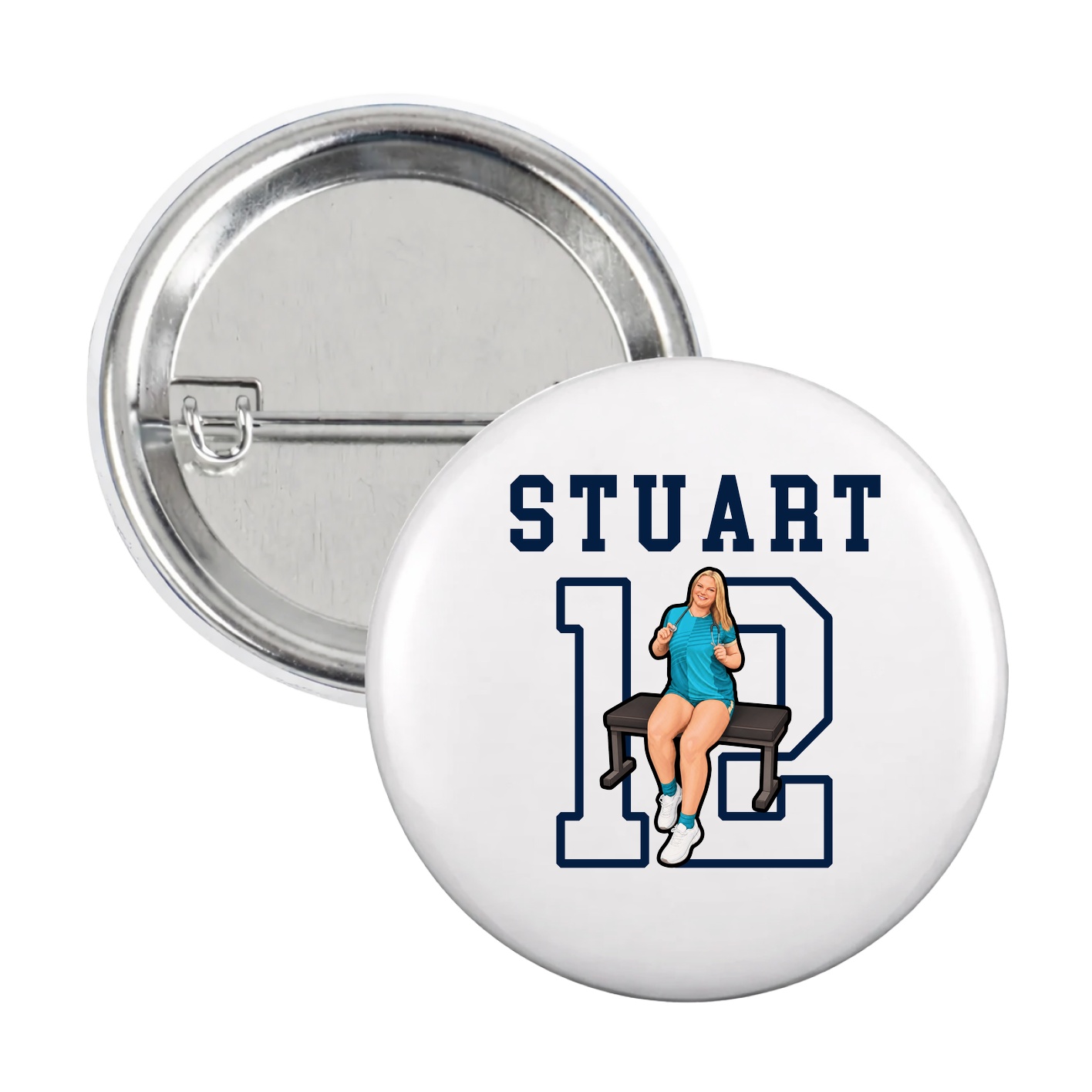 Game Day Button — Shirsey in White