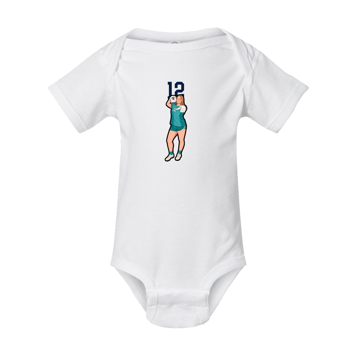 Baby Onesie — Number Top in White