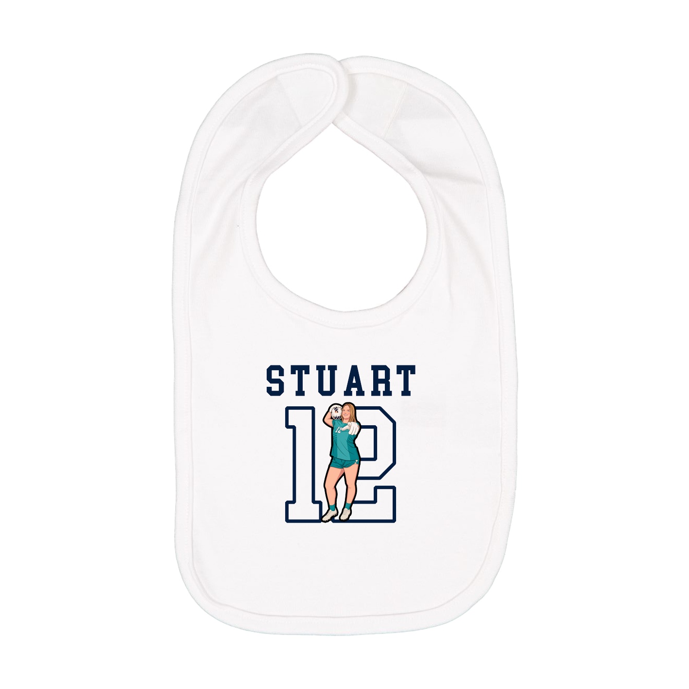 Infant Bib — Shirsey in White