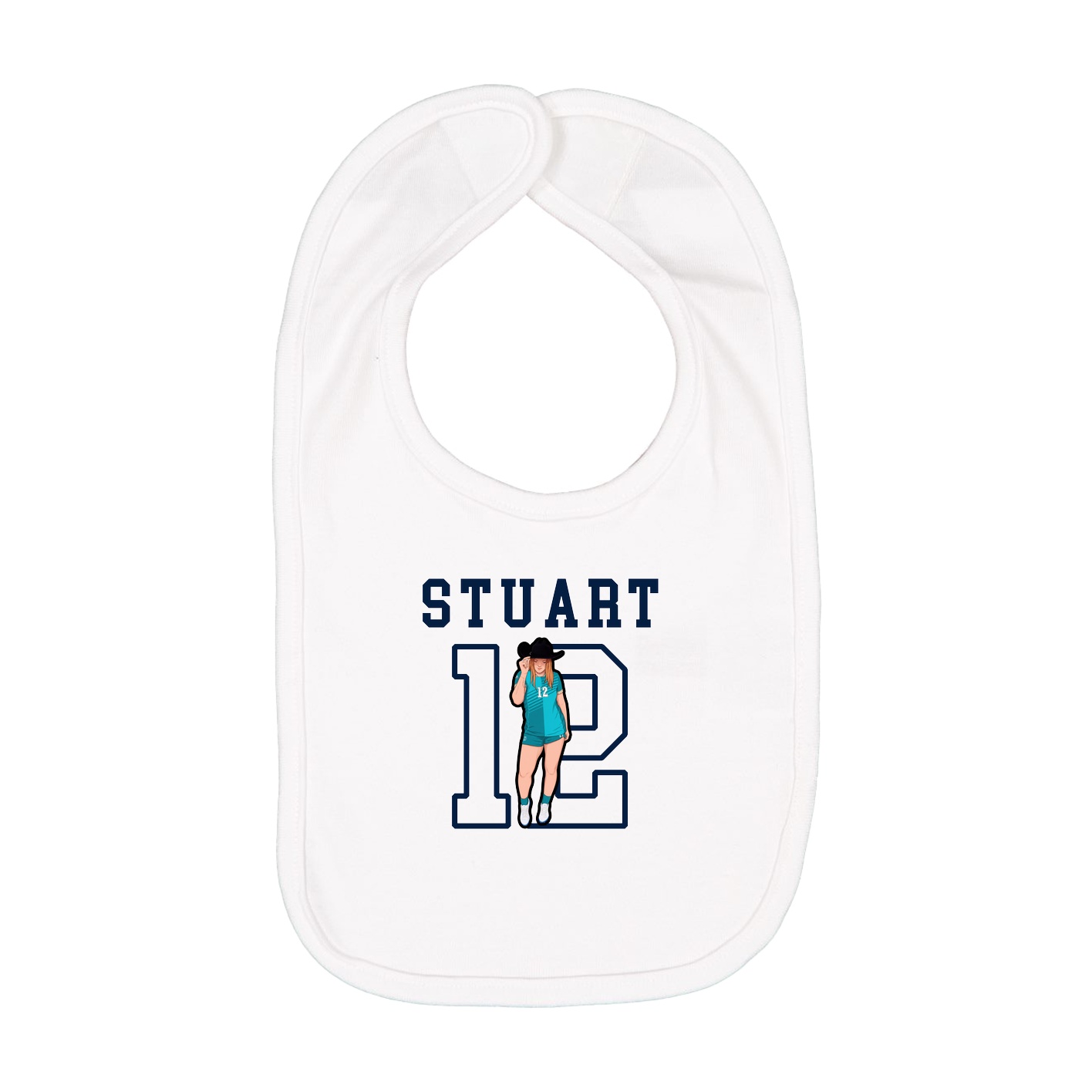 Infant Bib — Shirsey in White