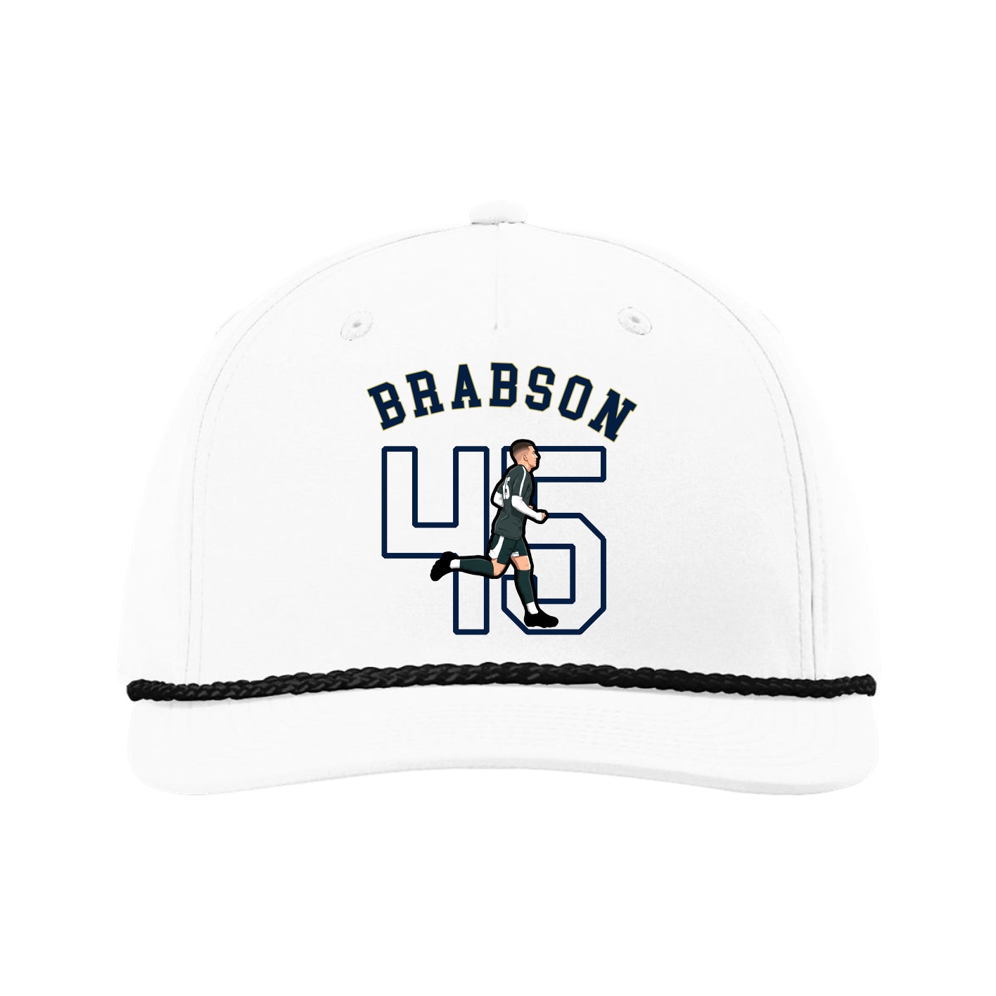 Five-Panel Classic Rope Cap — Shirsey Arch in White