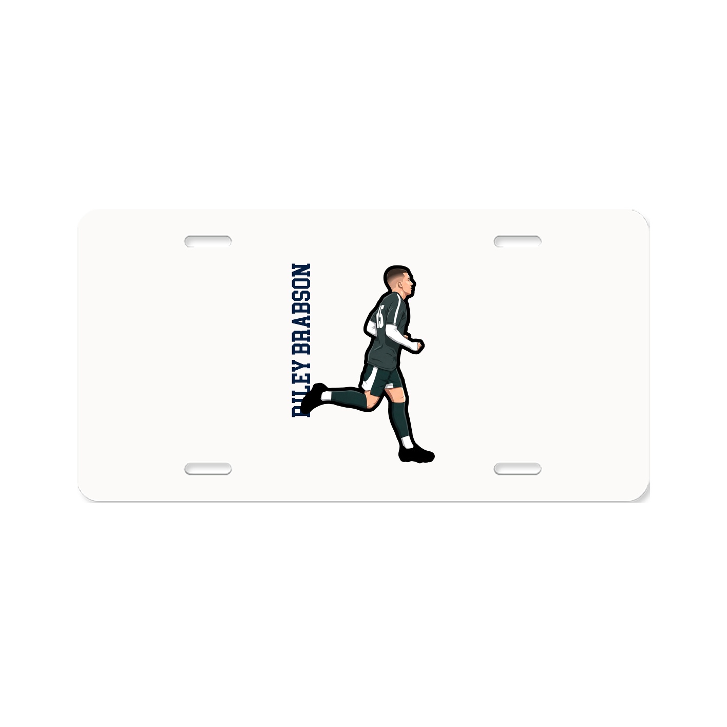 License Plate — Name Vertical in Classic