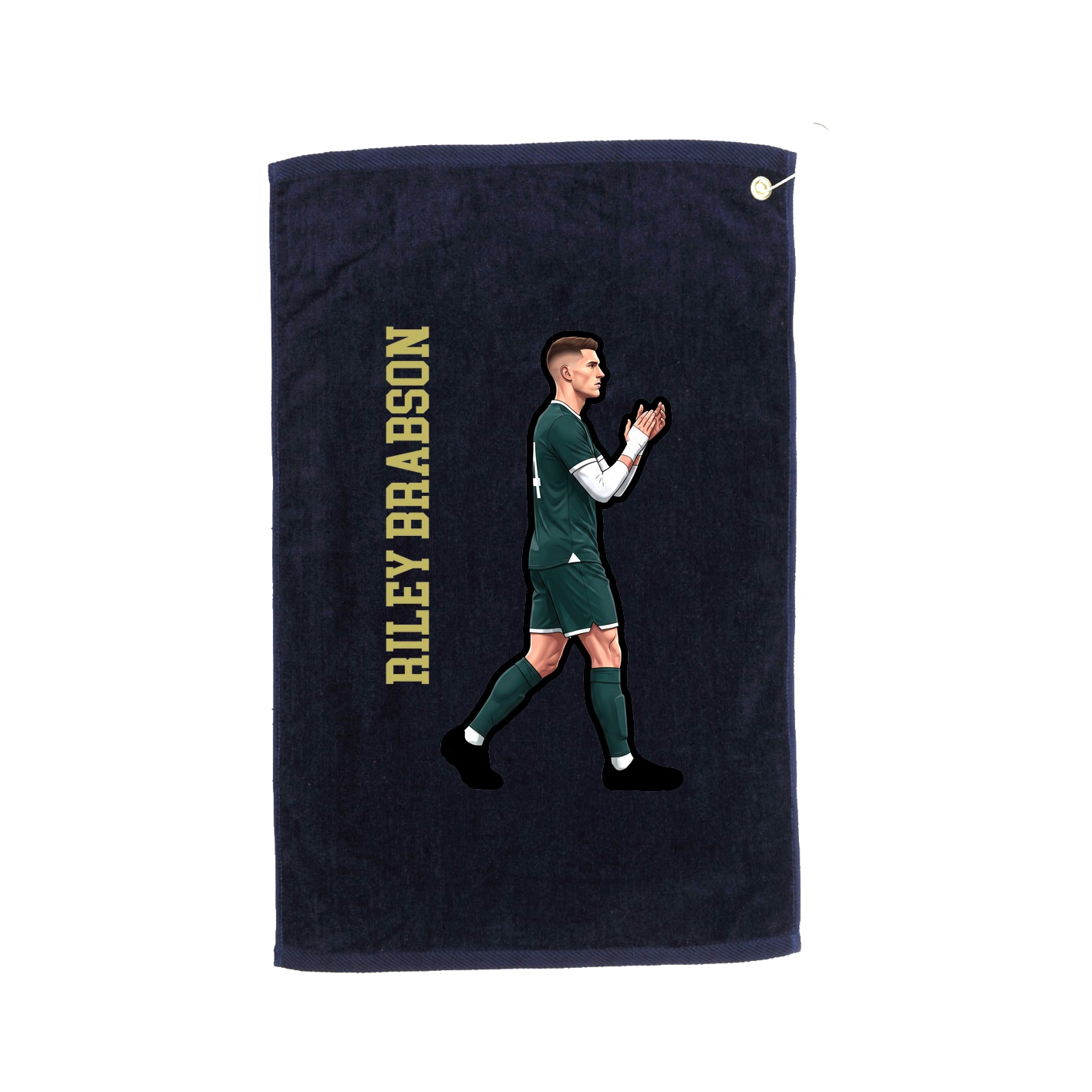 Golf Towel — Name Vertical in Navy