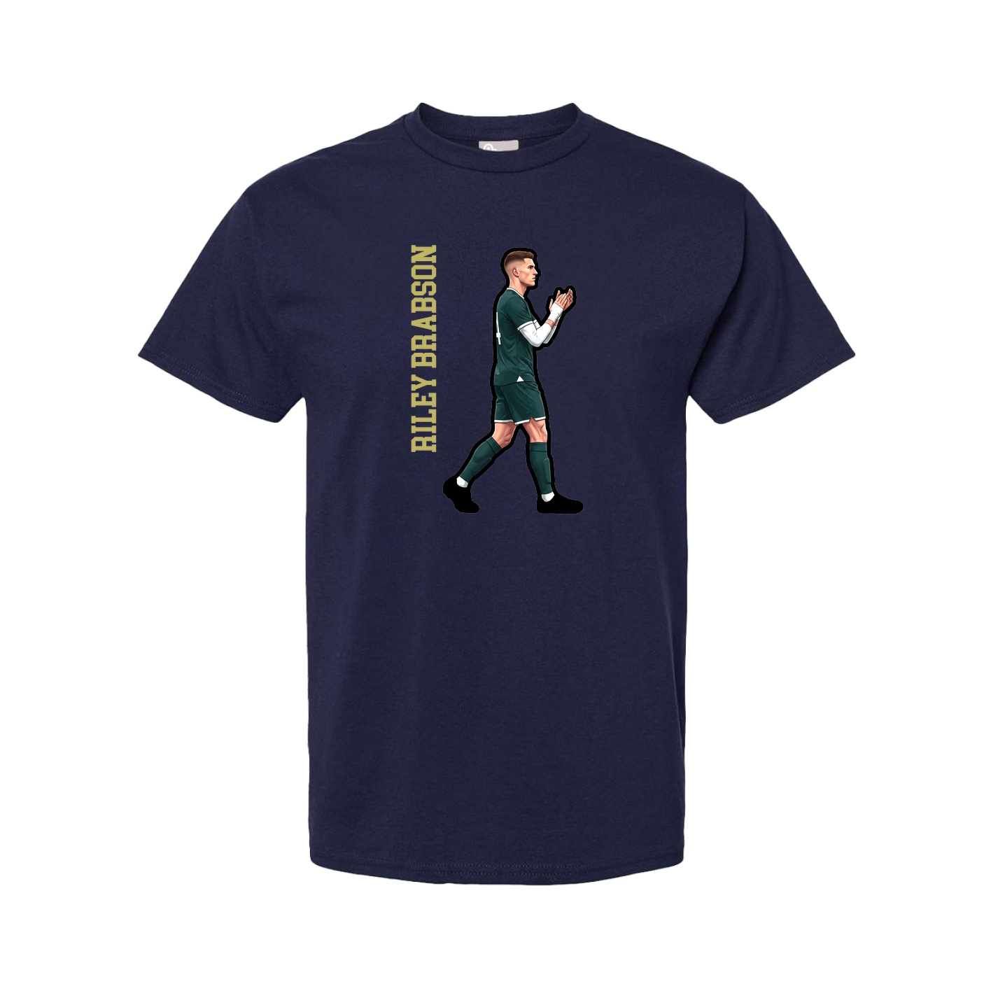 Tee — Name Vertical in Navy
