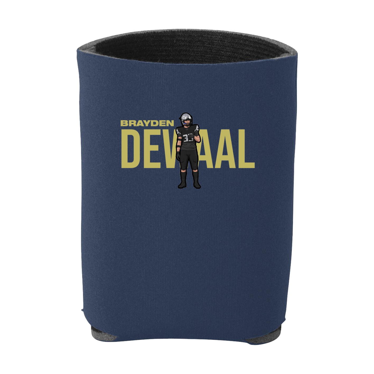 Can Holder — Player Name in Navy