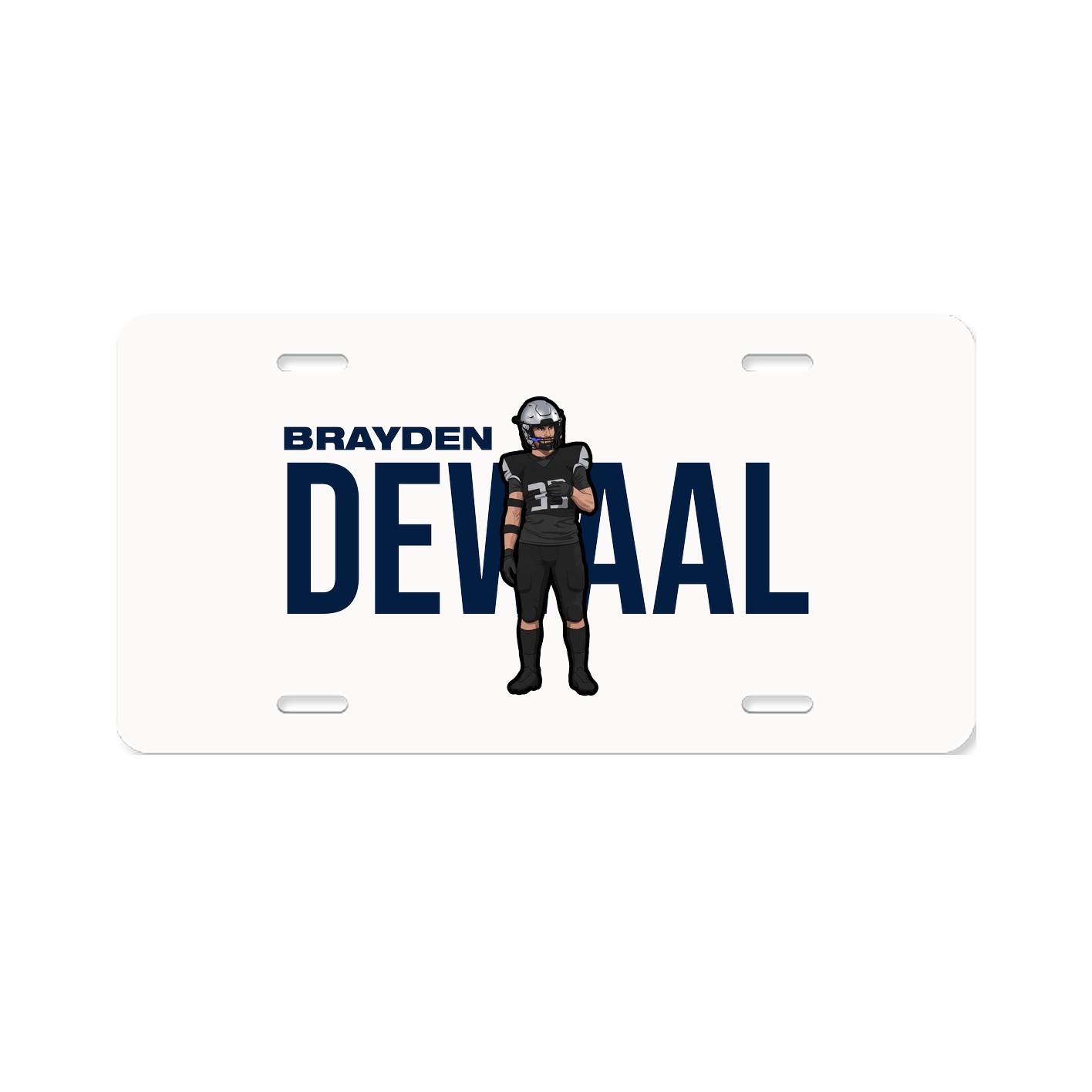 License Plate — Player Name in Classic