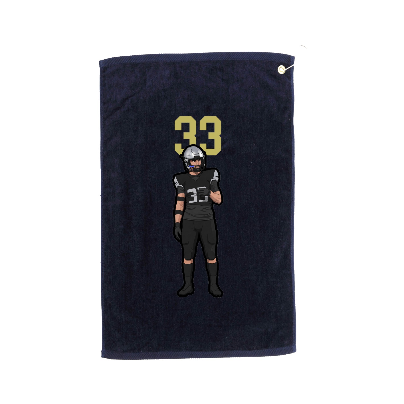 Golf Towel — Number Top in Navy