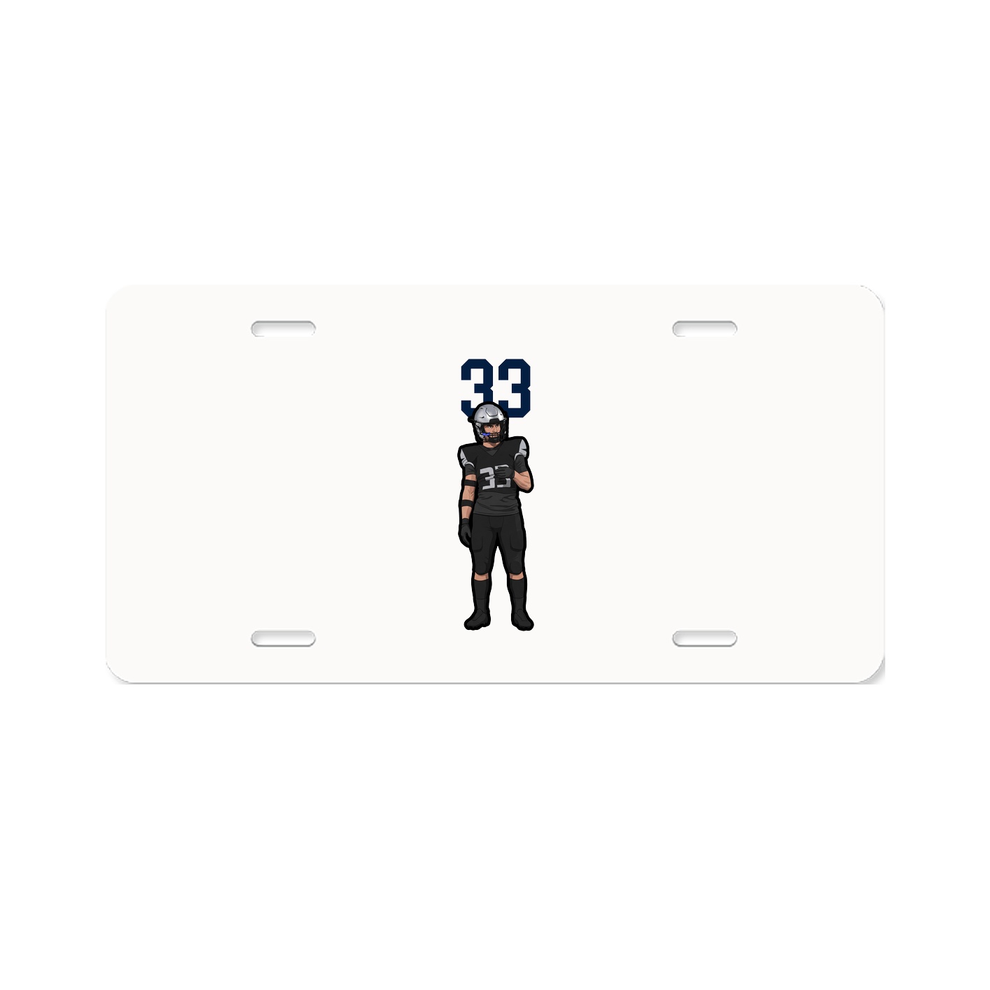 License Plate — Number Top in Classic