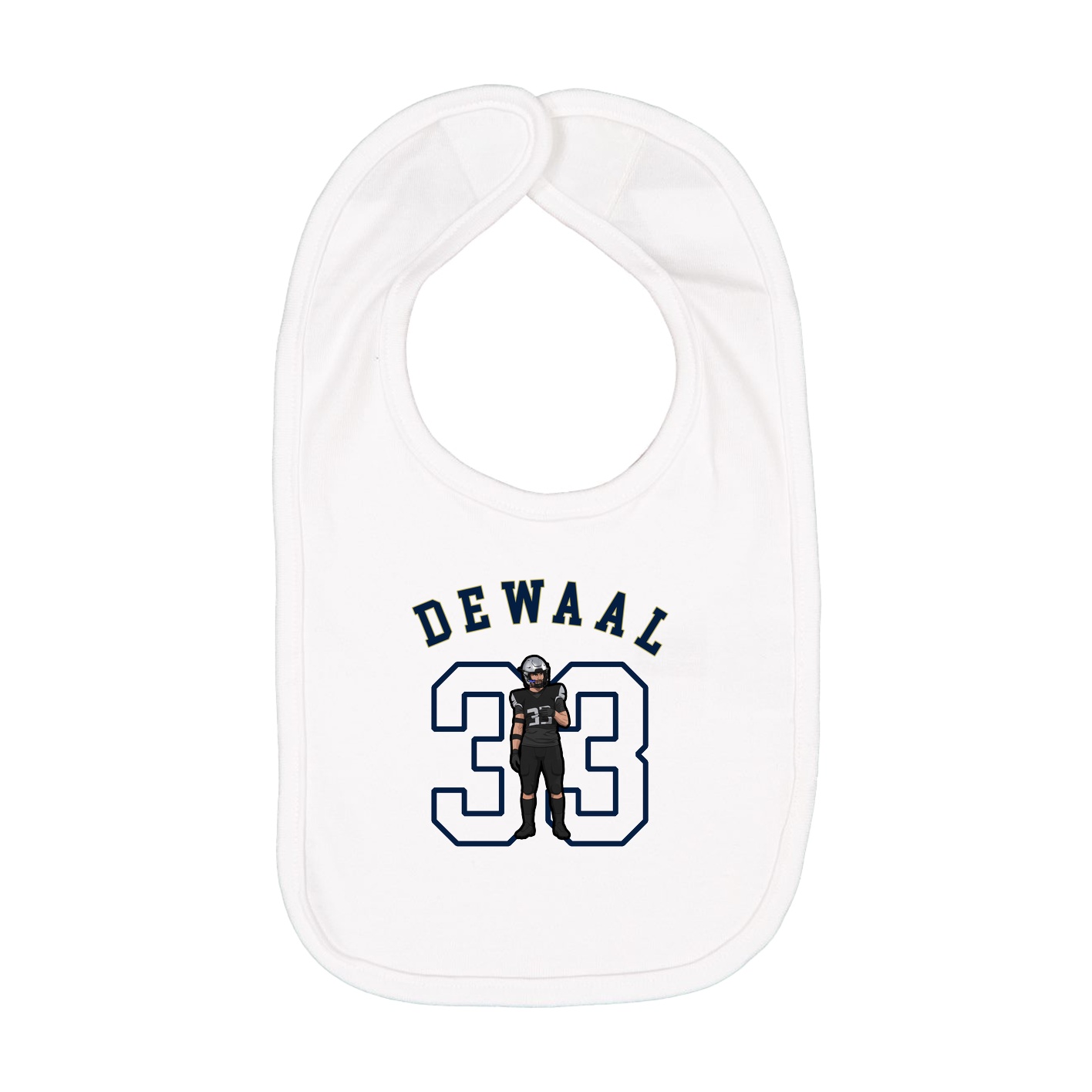 Infant Bib — Shirsey Arch in White