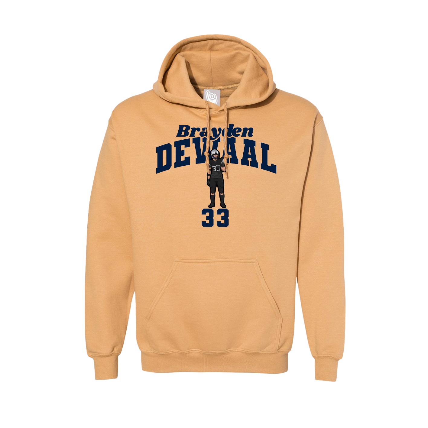 Hoodie — Signature Arch in Vegas Gold