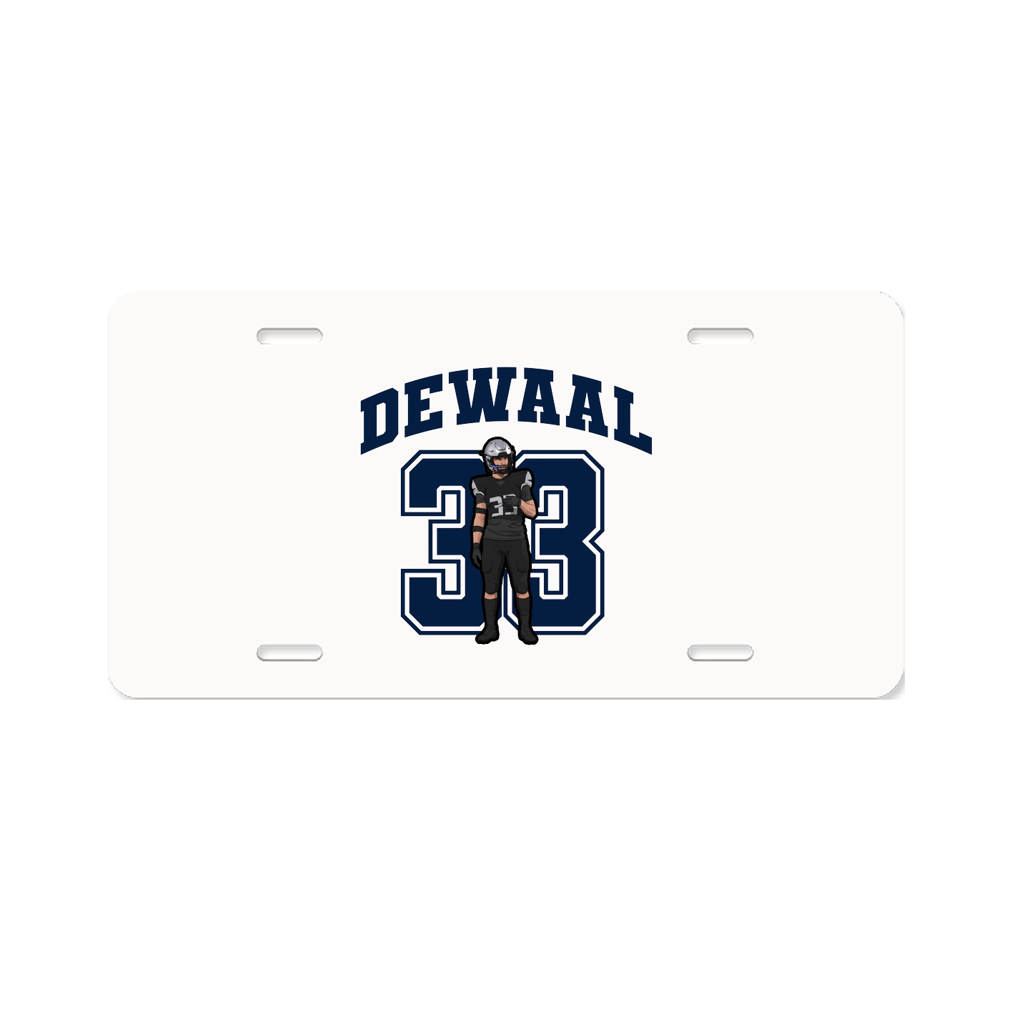 License Plate — Number in Classic