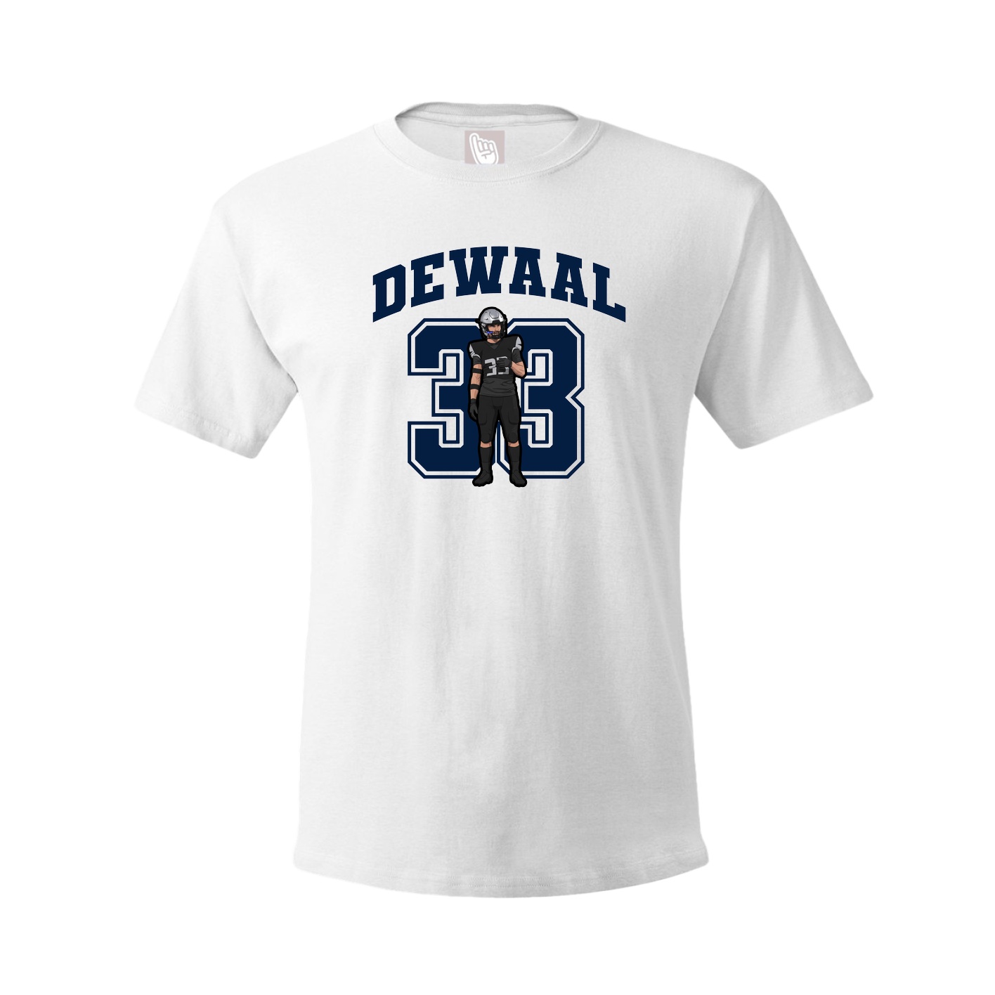 Youth Tee — Number in White