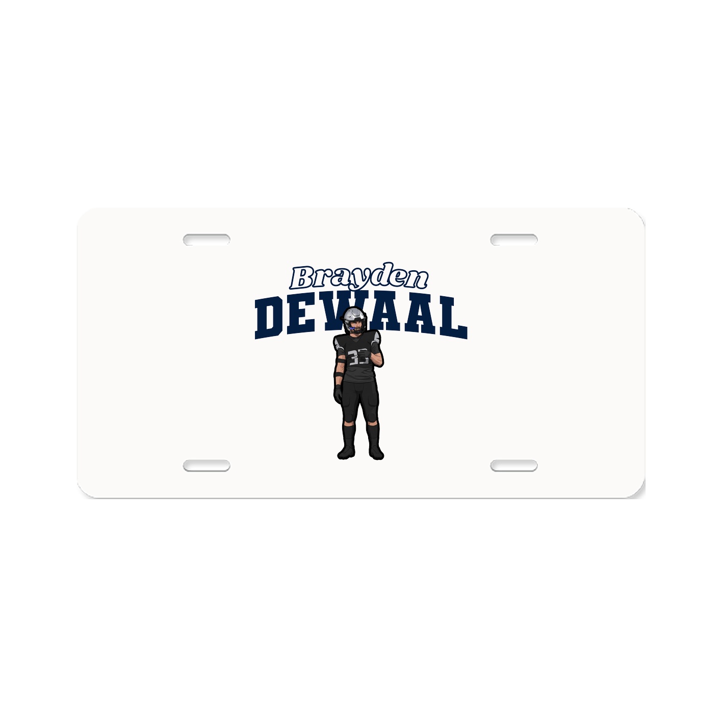 License Plate — Name Arch in Classic