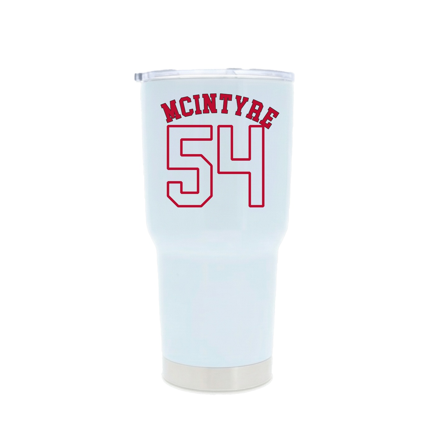 30oz Stainless Steel Tumbler — Shirsey Arch in White