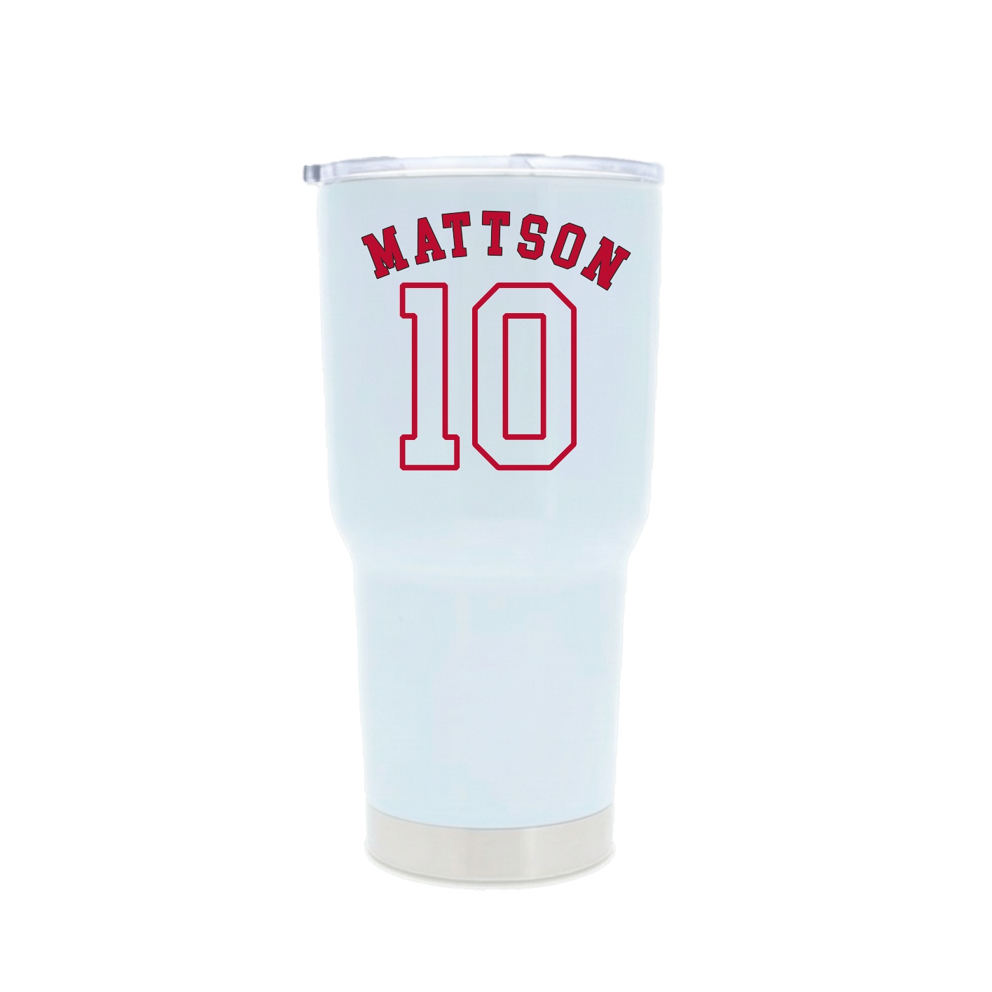 30oz Stainless Steel Tumbler — Shirsey Arch in White